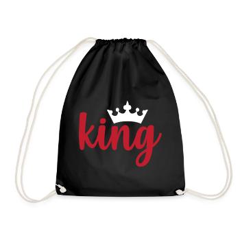 King - Drawstring Bag - black - Front