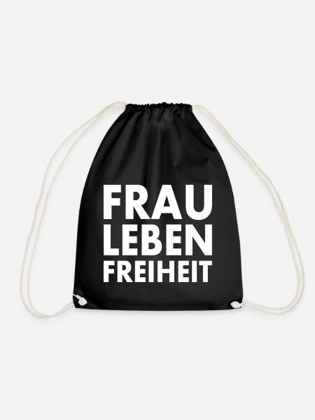 Frau leben freiheit iran - Turnbeutel - Schwarz