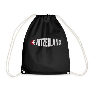 SWITZERLAND CLAIM Wulst mit Wappen hälftig - Turnbeutel - Schwarz - Vorne