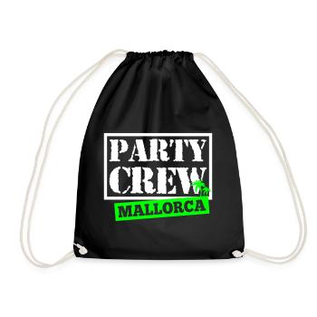 Party Crew Mallorca | Colors can be changed - Drawstring Bag - black - Front