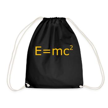 E=mc² gold - Drawstring Bag - black - Front