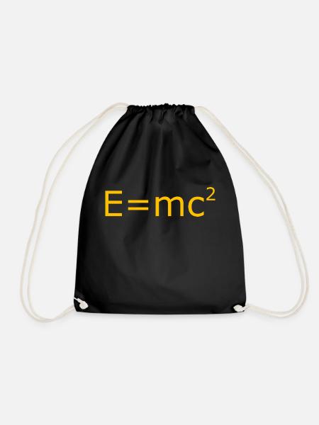 E=mc² gold - Drawstring Bag - black
