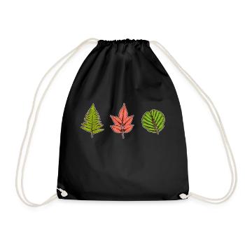 Feuilles - Fougères / Rose / Aulne - Sac de sport léger - noir - Devant