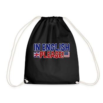 In English Please! 2 - Turnbeutel - Schwarz - Vorne