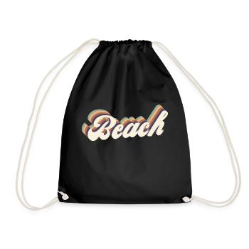 beach vintage - Sac de sport léger - noir - Devant