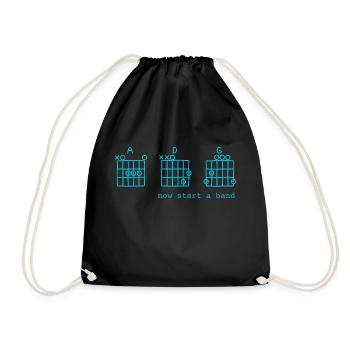 Funny: Jetzt Starte ein Band-Design für T-Shirts - Turnbeutel - Schwarz - Vorne