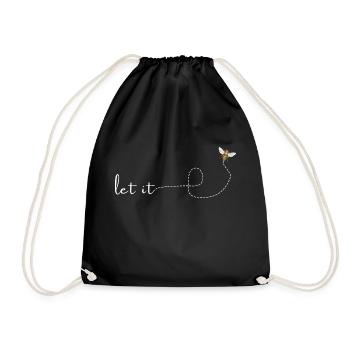let it bee - Drawstring Bag - black - Front