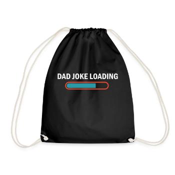 Papa Witz Laden Lustig Vatertag Humor Schlechtes Wortspiel - Turnbeutel - Schwarz - Vorne