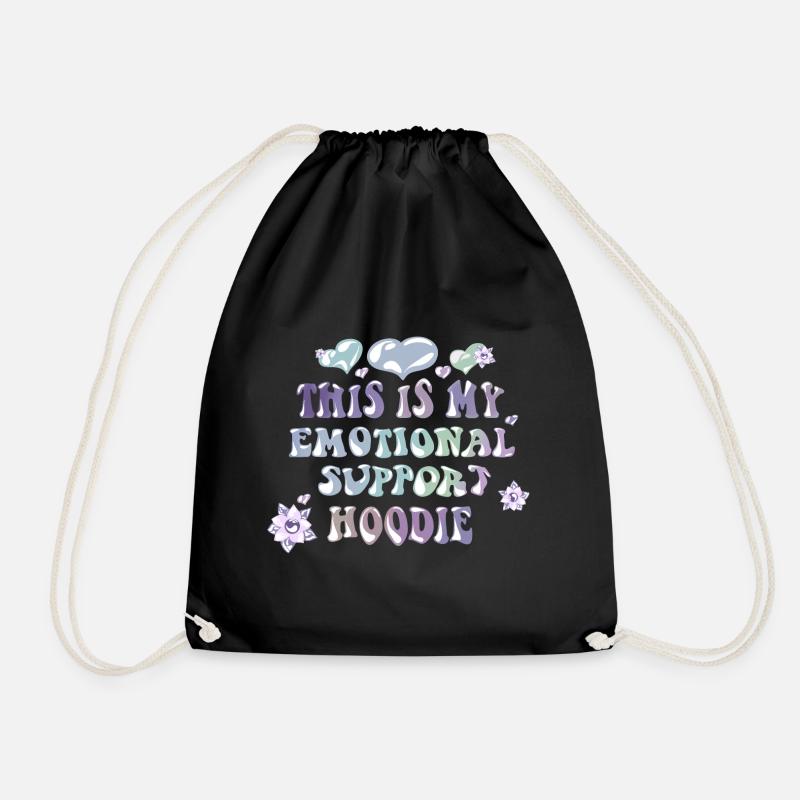 "Emocional Support Kapuzenpullover" - Turnbeutel - Schwarz