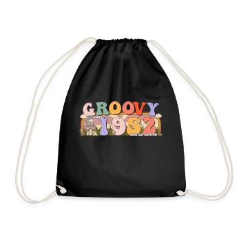 Groovy depuis 1952 Retro Hippie 71ème Anniversaire - Sac de sport léger - noir - Devant