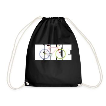Single Speed colorful - Drawstring Bag - black - Front