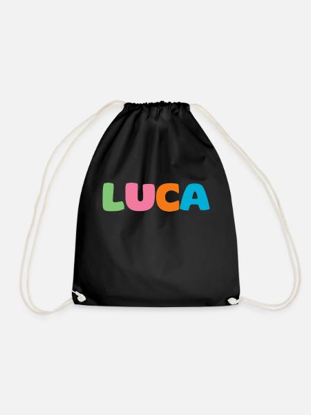 Name - Luca - Turnbeutel - Schwarz