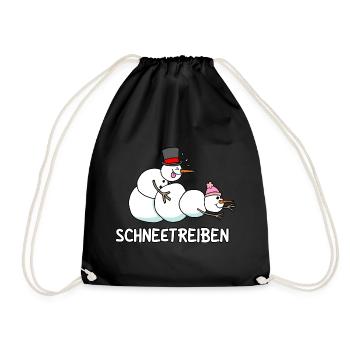 Schneetreiben - Turnbeutel - Schwarz - Vorne