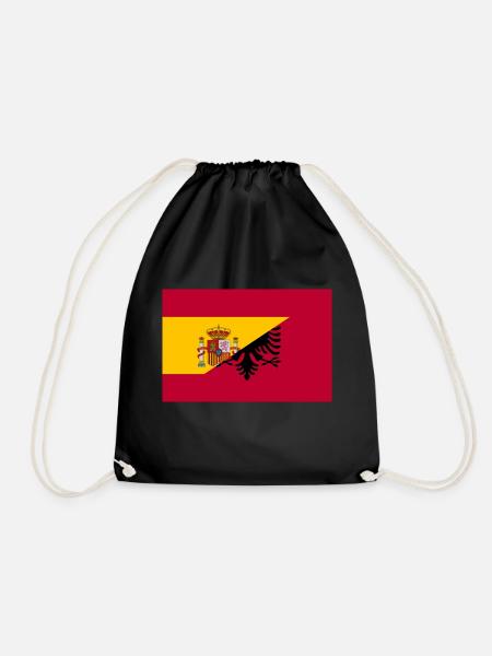Drapeau de l’Espagne Albanie - Sac de sport léger - noir