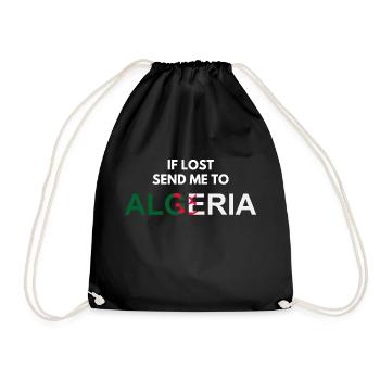 wenn ich verloren habe, schick mich nach Algerien-cadeau Algérie - Turnbeutel - Schwarz - Vorne