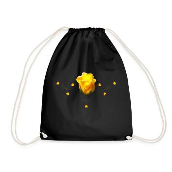 Rose Jaune Rose - Sac de sport léger - noir - Devant