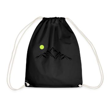 Mountains - Drawstring Bag - black - Front
