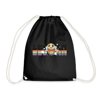 Les Bee An - Fierté lesbienne LGBT - Mais d’abord, - Sac de sport léger - noir - Devant