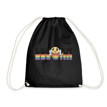 Les Bee An - Fierté lesbienne LGBT - Mais d’abord, - Sac de sport léger - noir - Devant