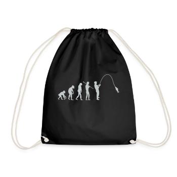 Fishing Evolution - Drawstring Bag - black - Front
