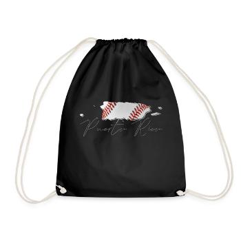 Porto Rico (États-Unis) | Vrai baseball | Carte S - Sac de sport léger - noir - Devant