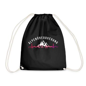 Alpenüberquerung E5 - Turnbeutel - Schwarz - Vorne