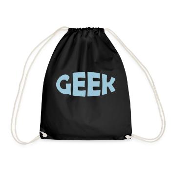 GEEK - Drawstring Bag - black - Front