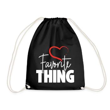 Favorite thing with heart - Drawstring Bag - black - Front