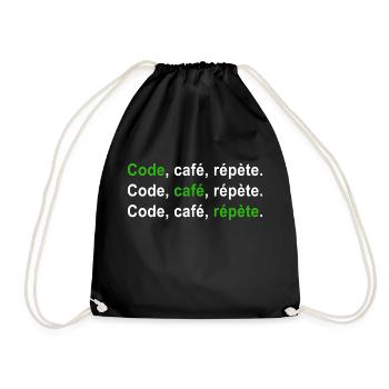 GEEK HUMOR FUNNY JOKE 2 - Drawstring Bag - black - Front