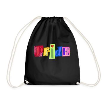 Pride - Simple. proud. statement - Drawstring Bag - black - Front