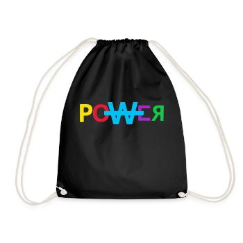 Power Music Grafik Power Music Graphic - Turnbeutel - Schwarz - Vorne