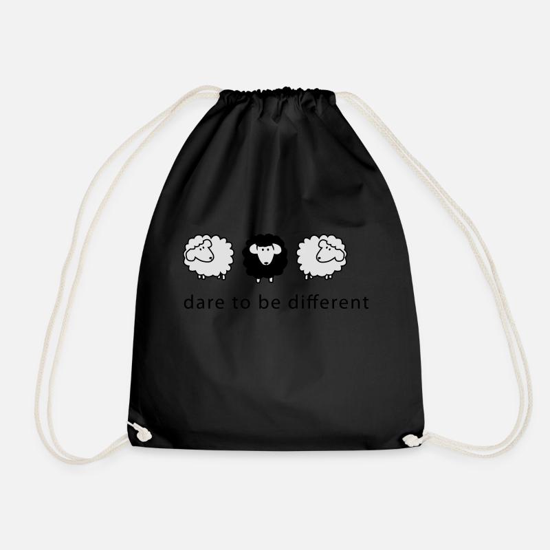black sheep - Drawstring Bag - black