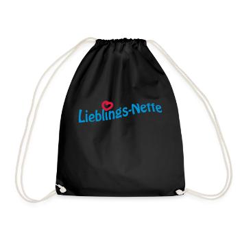 Lieblingsneffe - Turnbeutel - Schwarz - Vorne