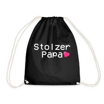 Stolzer Papa - Turnbeutel - Schwarz - Vorne
