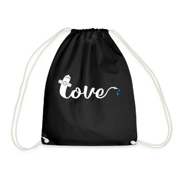 Love Firefighter - Fire Department - Drawstring Bag - black - Front