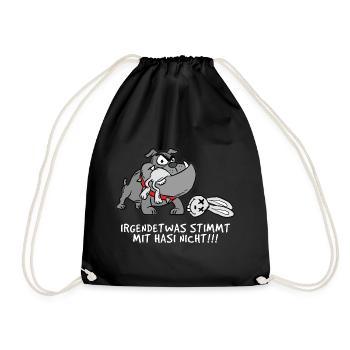 Motif drôle - Sac de sport léger - noir - Devant
