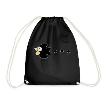 crow - Drawstring Bag - black - Front