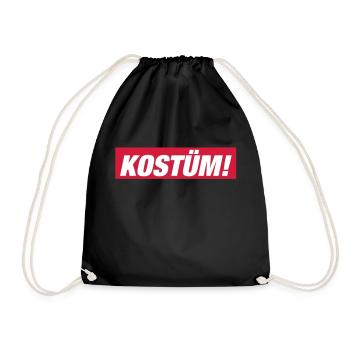 Kostüm - Turnbeutel - Schwarz - Vorne
