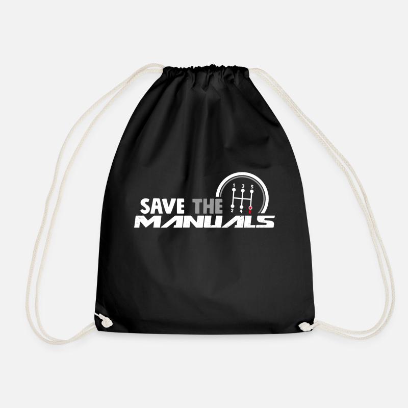 Save The Manuals 5 - Funny Three Pedals Car Guy - Turnbeutel - Schwarz