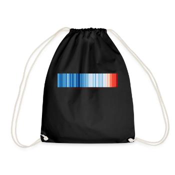 Stripes Globe The Beginning Of The End. - Drawstring Bag - black - Front