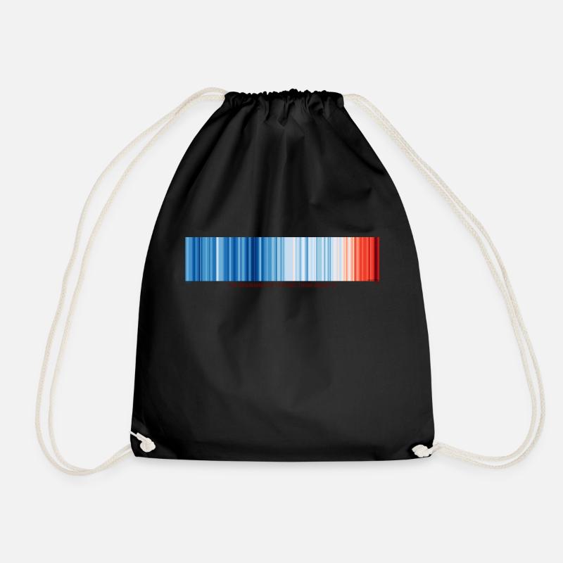 Stripes Globe The Beginning Of The End. - Drawstring Bag - black