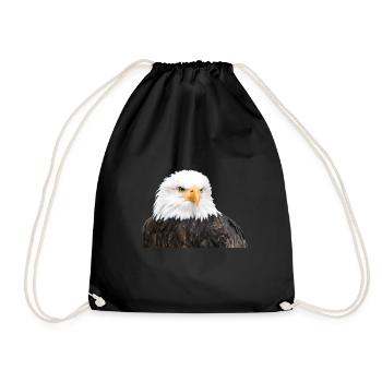 Eagle - Drawstring Bag - black - Front