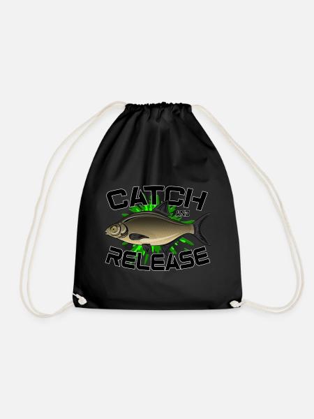 bream - Drawstring Bag - black