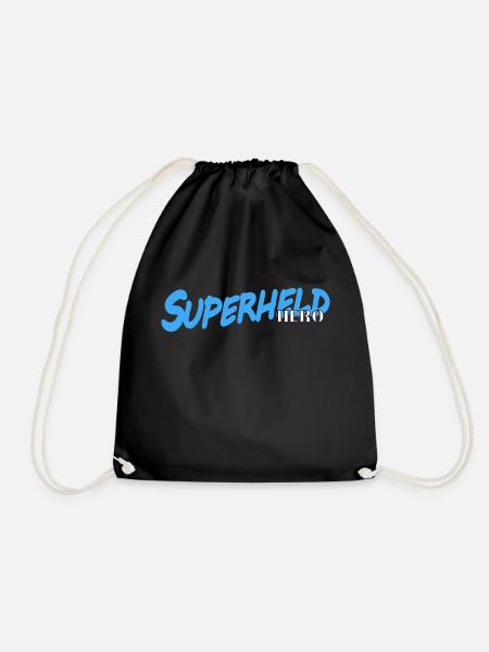 Superheld - Turnbeutel - Schwarz