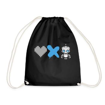 Love Death robot - Drawstring Bag - black - Front