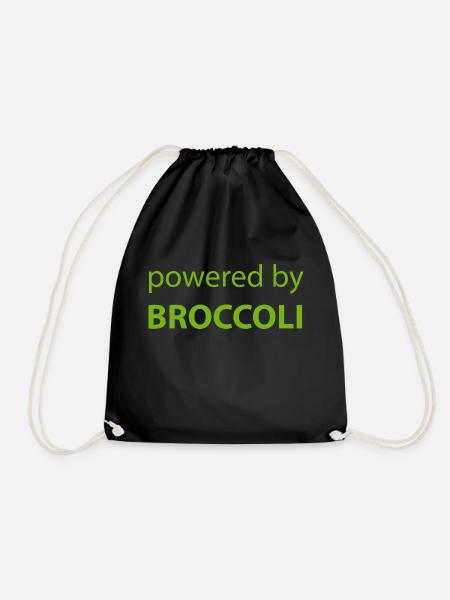 Powered by Brokkoli - Turnbeutel - Schwarz