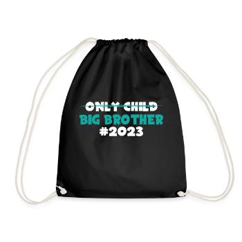 Big Brother No Only Child 2023 - Drawstring Bag - black - Front