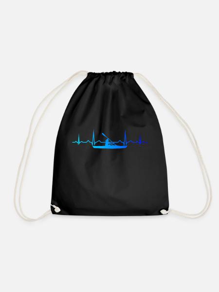 Kayak Kayaking Men Women Canoe Kayak - Drawstring Bag - black