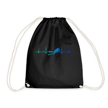 Scuba Divers Free Dive Diving Scuba Diving - Drawstring Bag - black - Front