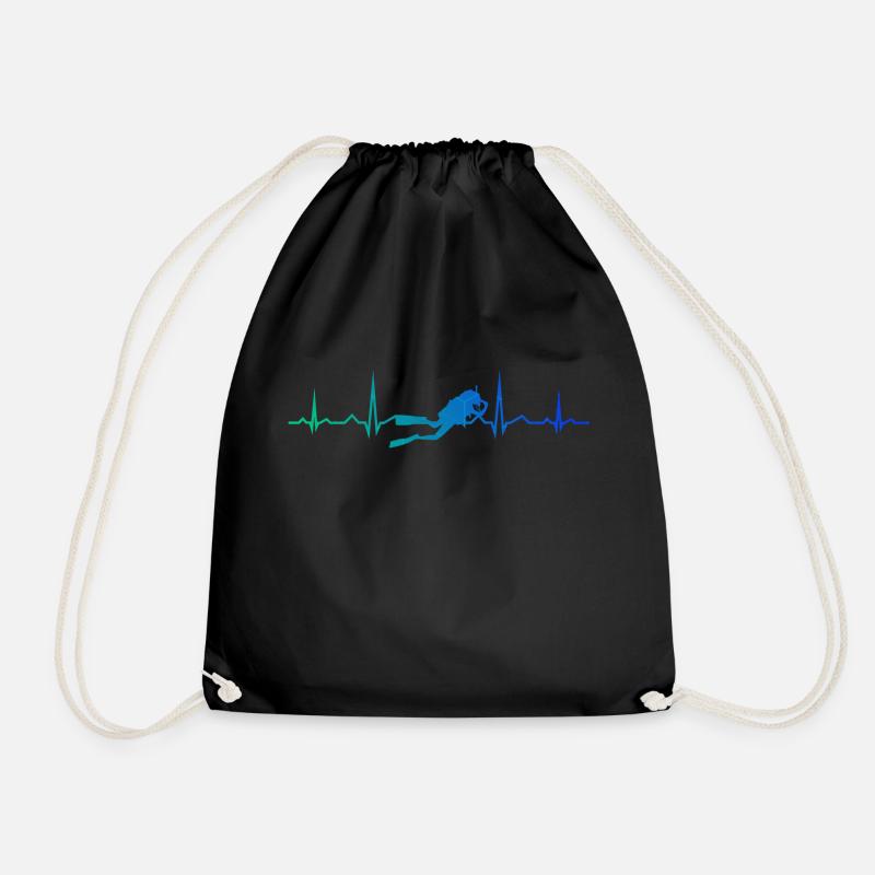 Scuba Divers Free Dive Diving Scuba Diving - Drawstring Bag - black